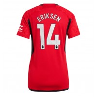 Camiseta Manchester United Christian Eriksen #14 Primera Equipación Replica 2023-24 para mujer mangas cortas
